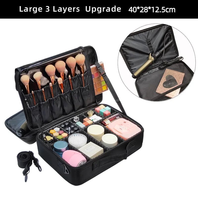 Hot-selling Professional Women's Travel Makeup Case - New Upgrade Large Capacity Cosmetic Bag_