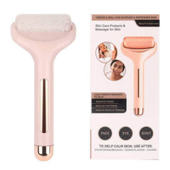 Ice Face Roller Massager: Skin Lifting, Face & Body Massage, Neck Tightening, Anti-wrinkles, Pain Relief pink with box