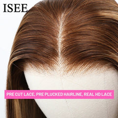 Indian Human Hair Wig - Wear And Go, 4/27 Highlight Straight, 6x4 HD Glueless Wigs, Human Hair, Ready To Wear