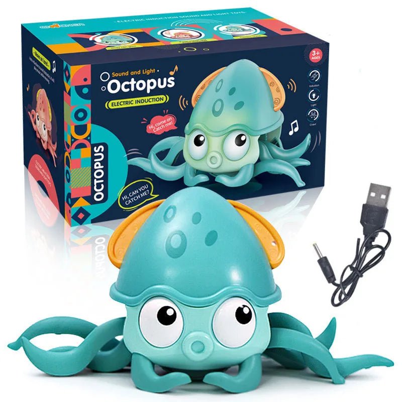 Induction Escape Octopus Crab Crawling Toy Green USB Octopus