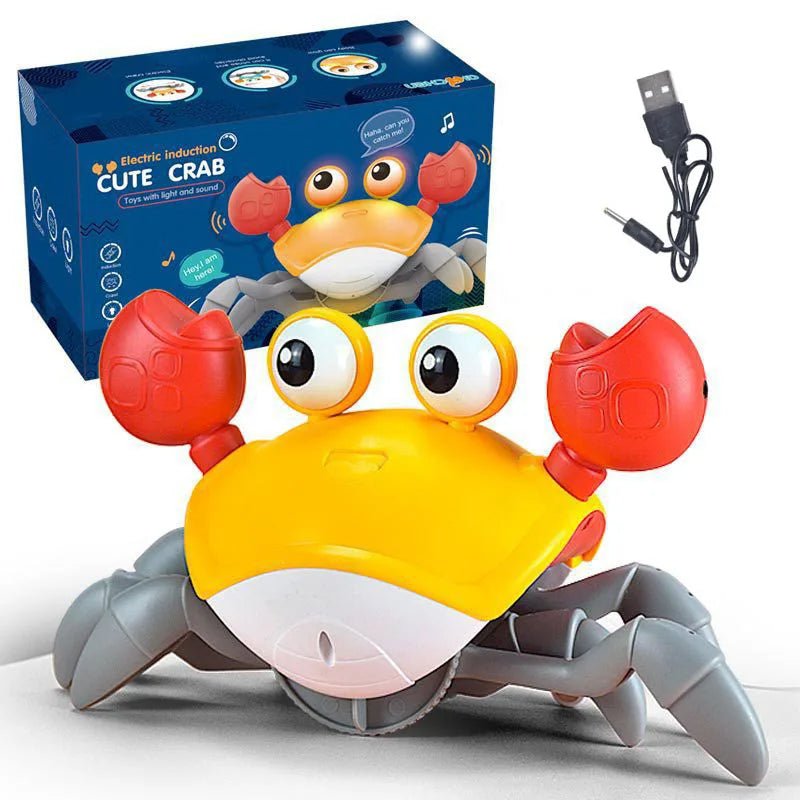 Induction Escape Octopus Crab Crawling Toy Yellow USB Crab