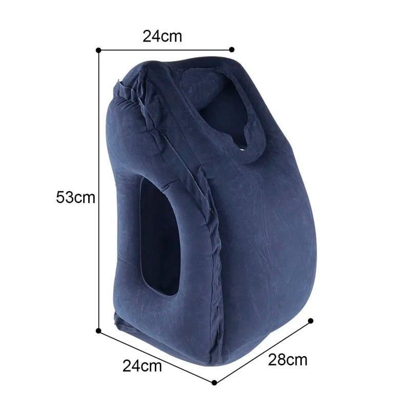 Inflatable Travel Pillow for Headrest and Chin Support