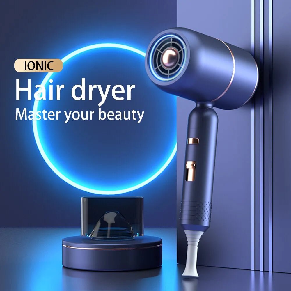 Ionic Blow Dryer with Diffuser - Professional Portable Hair Dryer Accessories for Women, Curly Hair, Purple, Home Appliance