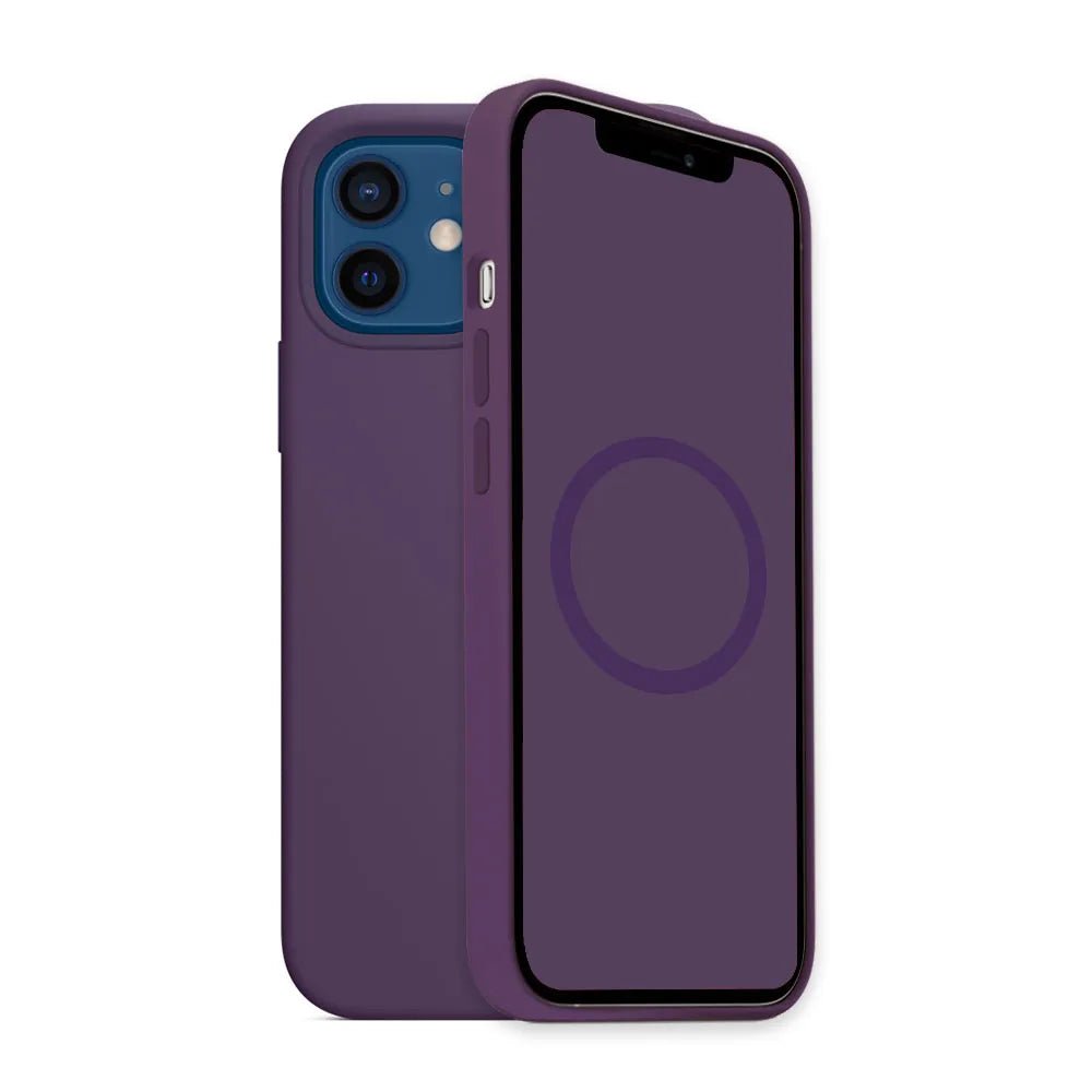iPhone 12 Pro Max/12 Mini Liquid Silicone Case with MagSafe, Wireless Charging, and Drop Protection Amethyst / for iPhone12
