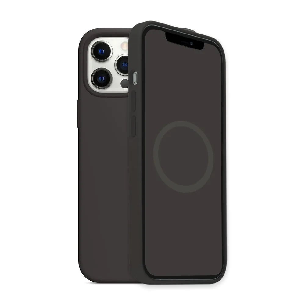 iPhone 12 Pro Max/12 Mini Liquid Silicone Case with MagSafe, Wireless Charging, and Drop Protection Black / for iPhone12
