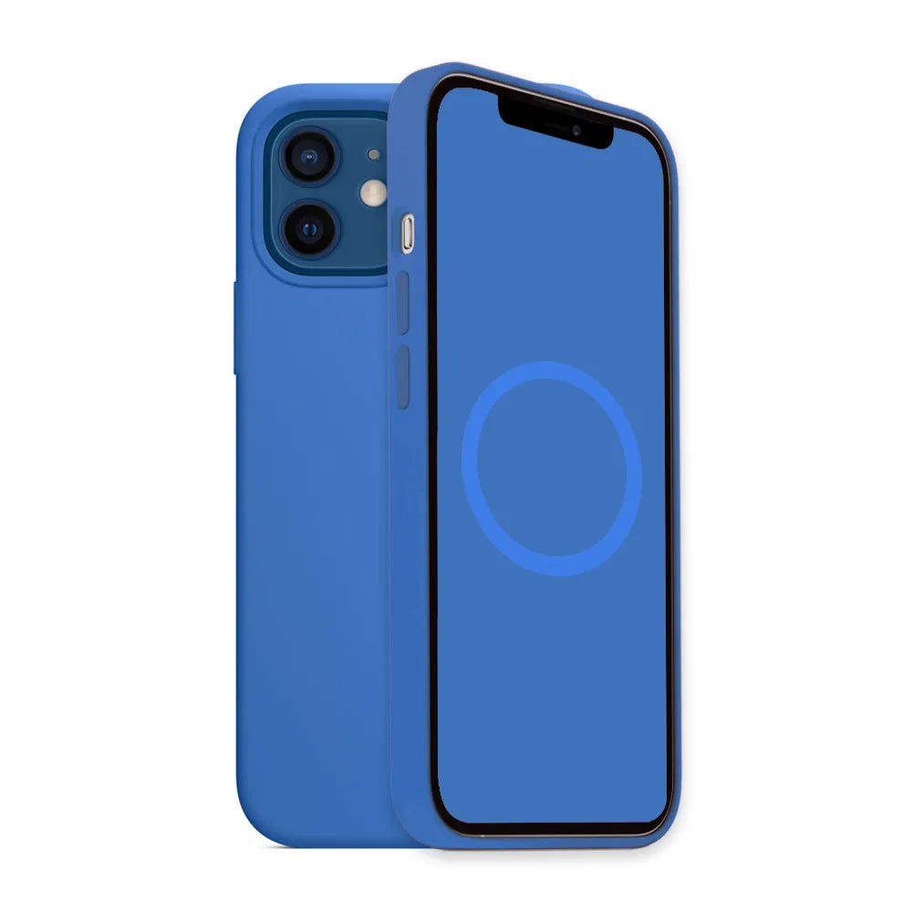 iPhone 12 Pro Max/12 Mini Liquid Silicone Case with MagSafe, Wireless Charging, and Drop Protection Capri Blue / for iPhone12