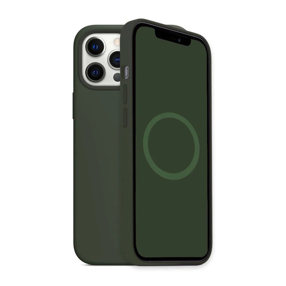 iPhone 12 Pro Max/12 Mini Liquid Silicone Case with MagSafe, Wireless Charging, and Drop Protection Cyprus Green / for iPhone12