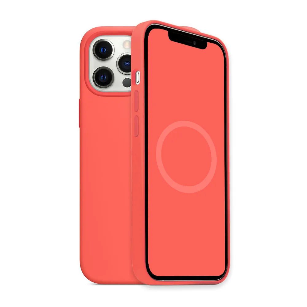iPhone 12 Pro Max/12 Mini Liquid Silicone Case with MagSafe, Wireless Charging, and Drop Protection Pink Citrus / for iPhone12