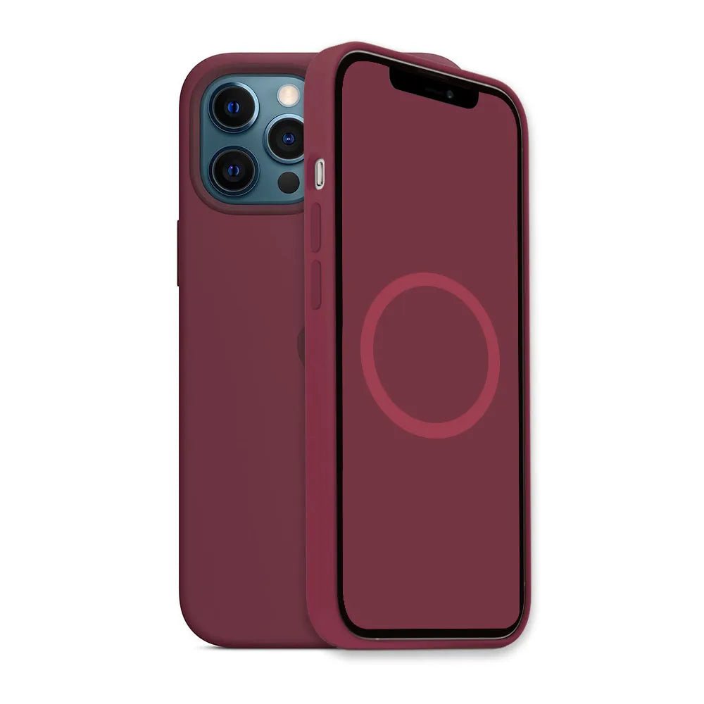 iPhone 12 Pro Max/12 Mini Liquid Silicone Case with MagSafe, Wireless Charging, and Drop Protection Plum / for iPhone12