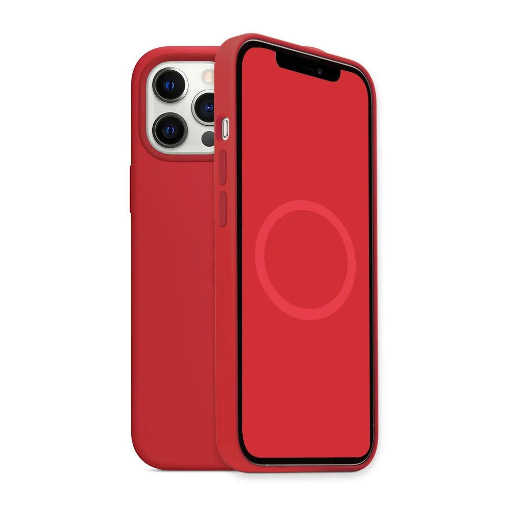 iPhone 12 Pro Max/12 Mini Liquid Silicone Case with MagSafe, Wireless Charging, and Drop Protection Red / for iPhone12
