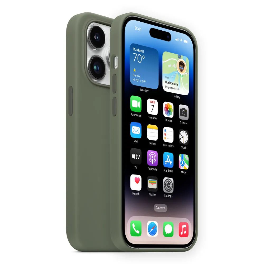 iPhone 14 Pro Max Silicone Case: MagSafe, Wireless Magnetic Charging Olive / for iphone14 (6.1")