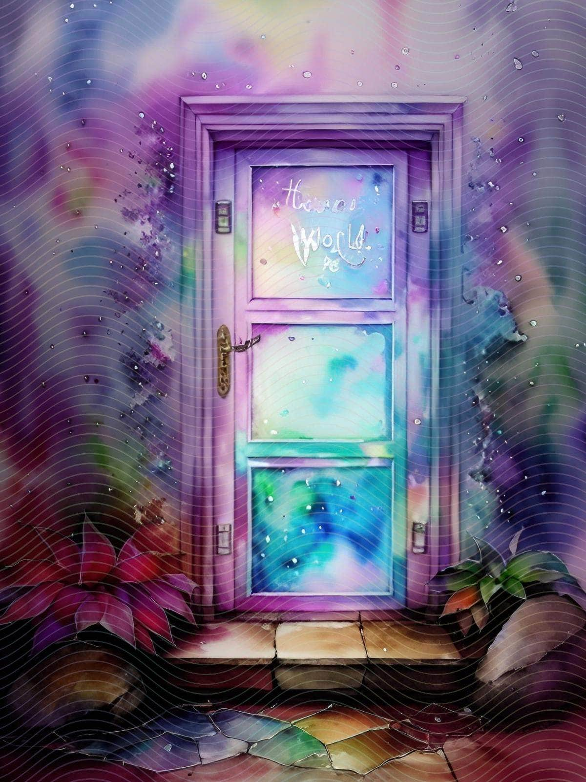 Iridescent Luminous Floral Doorway