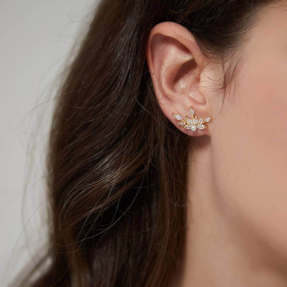 Irregular Shape Rhinestone Statement Earrings