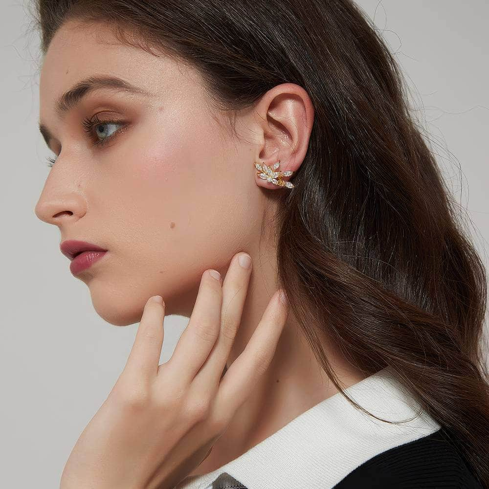 Irregular Shape Rhinestone Statement Earrings