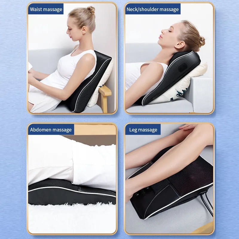 Jinkairui Electric Shiatsu Neck Massager with Heating, Vibrating Massage Device - Cervical Traction, Body, Car Back Pillow