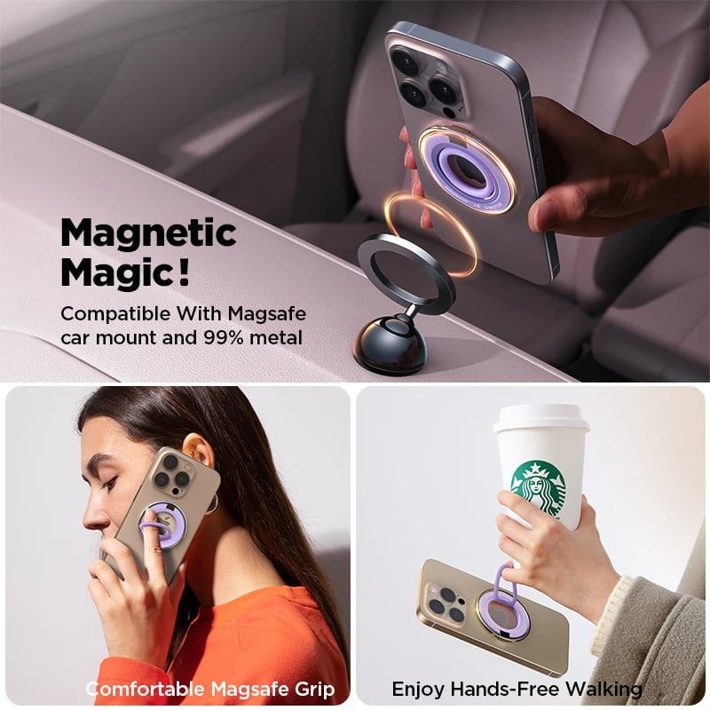 Joyroom Ring Phone Holder Colorful Magnetic Kickstand Silicone Ring Magnetic Phone Grip Holder Stand For iPhone 15 14 13 12 Pro