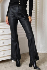 Kancan Slit Flare Leg Pants Black / 0(23)