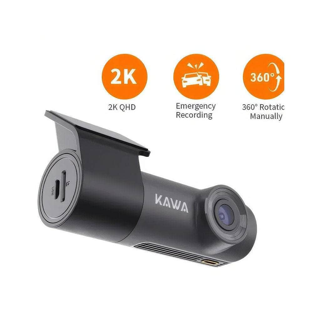 KAWA D5 2K Dash Camera: Car DVR Dash Cam with Video Recorder, Emergency Voice Control, Night Vision, WiFi APP Monitor