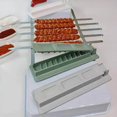 Kebab Maker BBQ Meat Skewer Machine - Reusable Press for Kitchen Grill, Barbecue Accessories, Ideal Christmas Party Tool