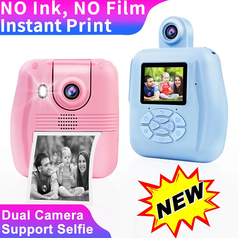 Kid Digital Camera - Instant Printing, Thermal Print, Children Photo Camera, Kids Toys for Girls and Boys