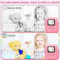 Kid Digital Camera - Instant Printing, Thermal Print, Children Photo Camera, Kids Toys for Girls and Boys