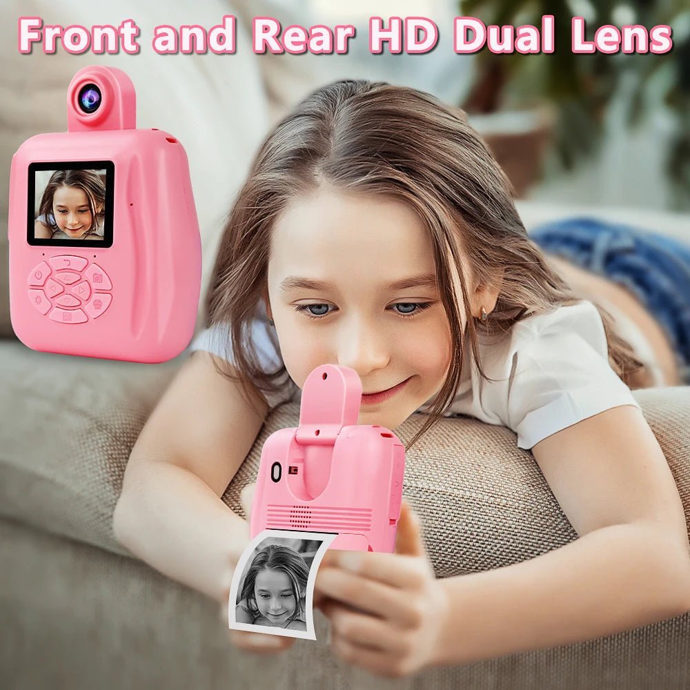 Kid Digital Camera - Instant Printing, Thermal Print, Children Photo Camera, Kids Toys for Girls and Boys