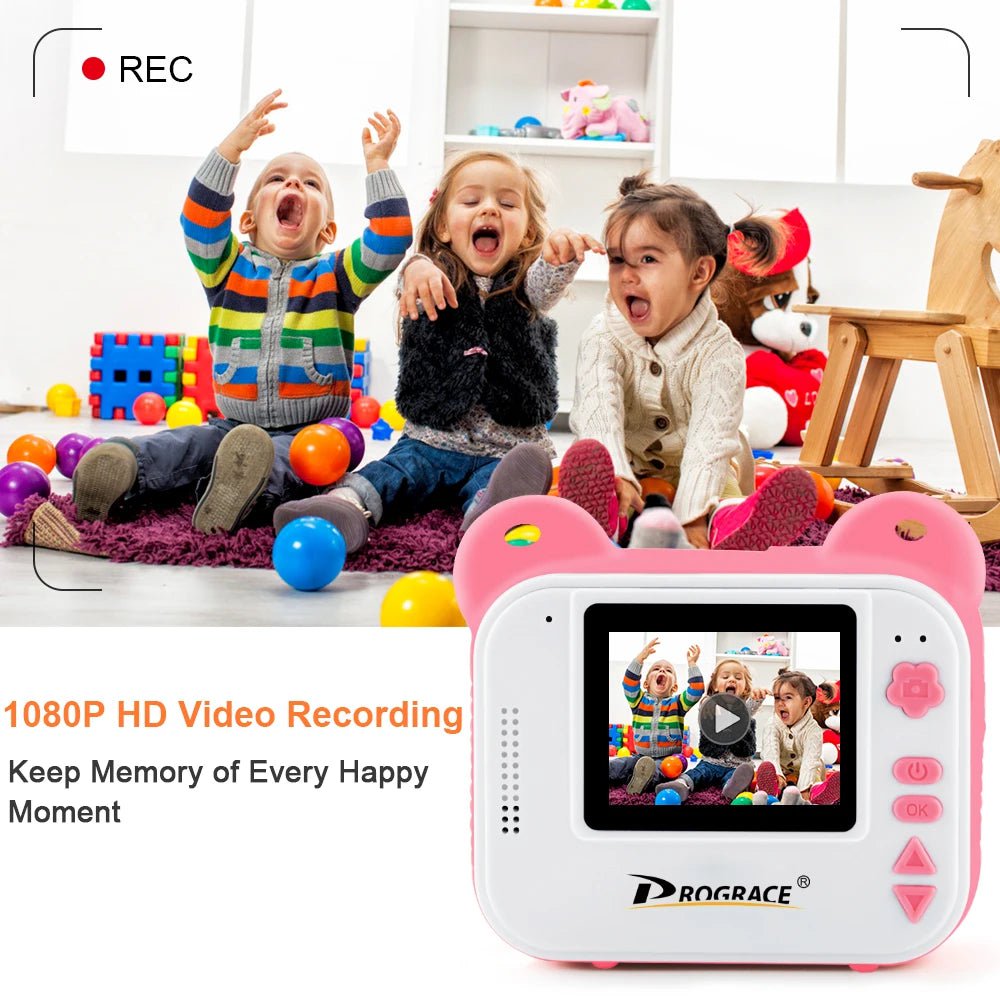 Kid Instant Print Camera - Thermal Printing, Kids Digital Instant Photo Camera, Video, Kids Toys Camera for Children