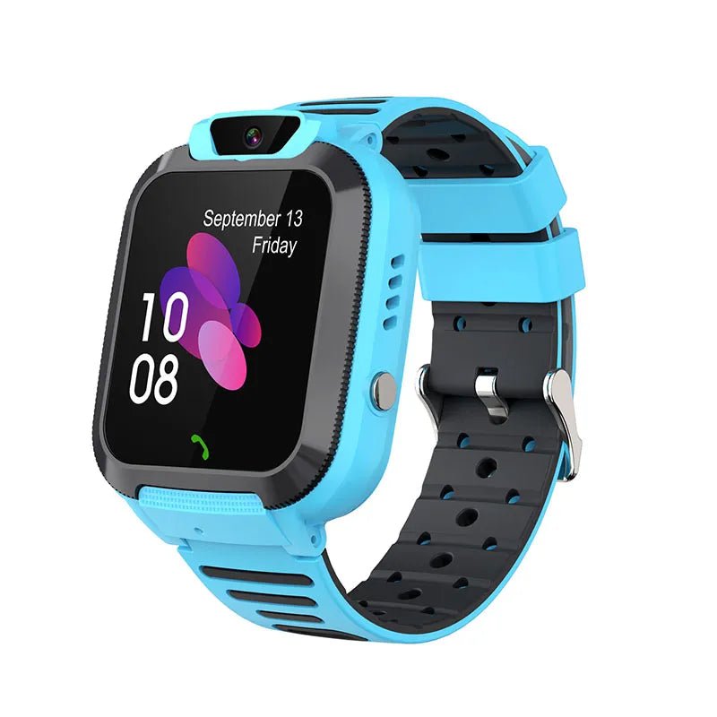 Kids Smart Watch: Sim Card Call, LBS Tracker Location, SOS, Camera, Voice Chat, Waterproof - Smartwatch for Children, Gift for Boys and Girls Blue