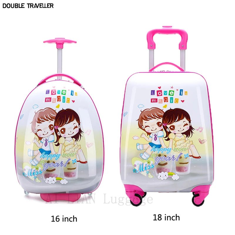 Kids Travel Suitcase - 16''18inch Carry-Ons, Trolley Case for Girls and Boys, Gift Cabin Rolling Luggage Spinner, Cute Cartoon 1PCS price 1 / 16" / CHINA