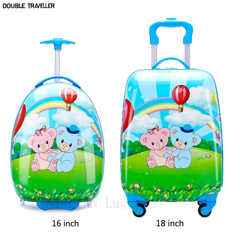 Kids Travel Suitcase - 16''18inch Carry-Ons, Trolley Case for Girls and Boys, Gift Cabin Rolling Luggage Spinner, Cute Cartoon 1PCS price 2 / 16" / CHINA