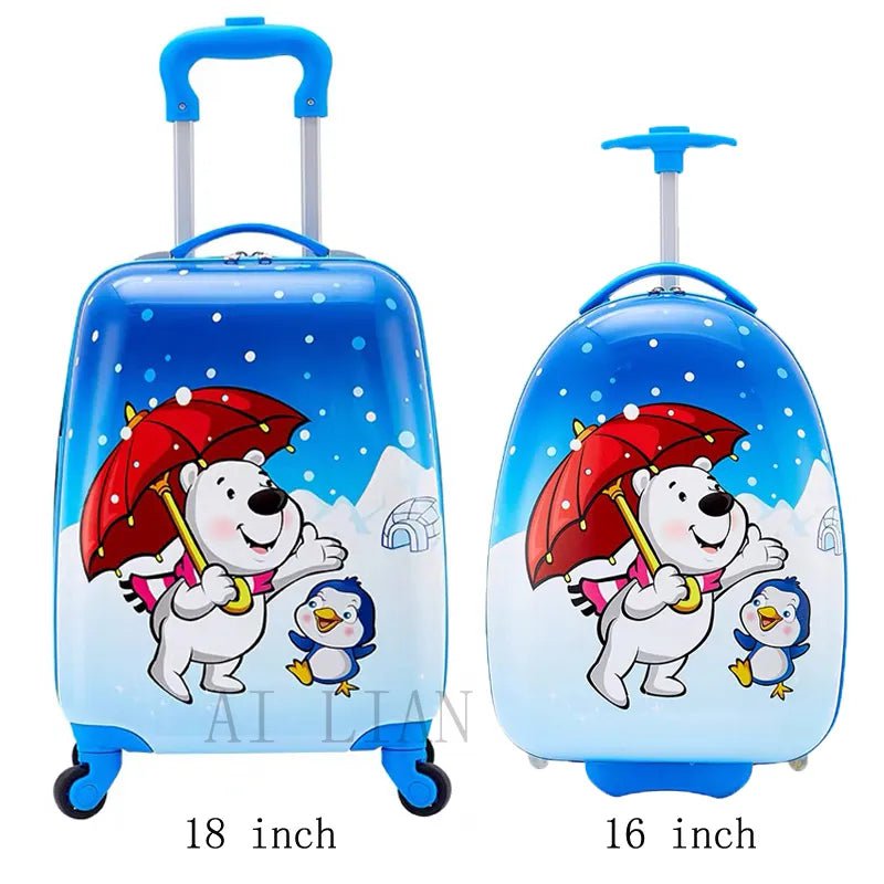 Kids Travel Suitcase - 16''18inch Carry-Ons, Trolley Case for Girls and Boys, Gift Cabin Rolling Luggage Spinner, Cute Cartoon 1PCS price 8 / 16" / CHINA
