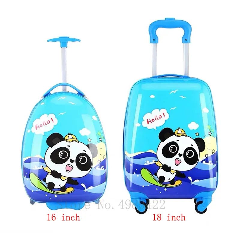 Kids Travel Suitcase with Wheels - Cartoon Anime Rolling Luggage, Carry-Ons Cabin Trolley Bag, Children's Car Suitcase Panda 1PCS 1 / 16"