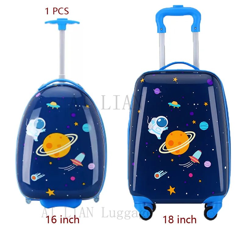Kids Travel Suitcase with Wheels - Cartoon Anime Rolling Luggage, Carry-Ons Cabin Trolley Bag, Children's Car Suitcase Panda 1PCS 4 / 16"