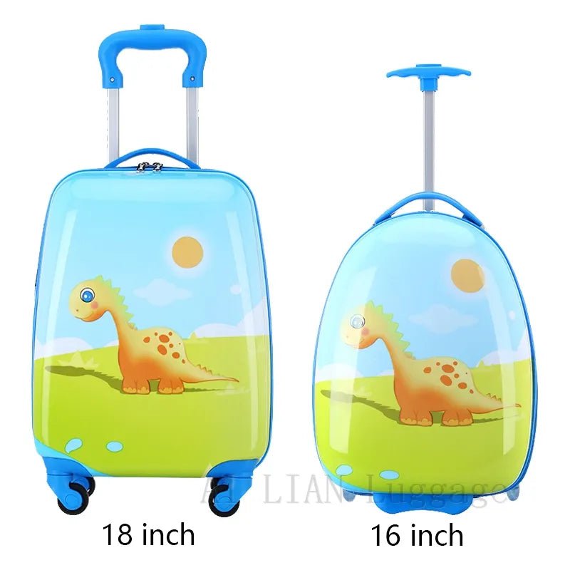 Kids Travel Suitcase with Wheels - Cartoon Anime Rolling Luggage, Carry-Ons Cabin Trolley Bag, Children's Car Suitcase Panda 1PCS 7 / 16"