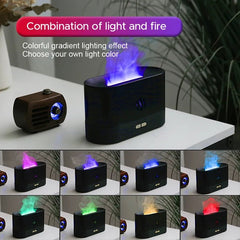 Kinscoter Ultrasonic Aroma Diffuser with LED Flame Lamp - Cool Mist Maker and Essential Oil Humidifier