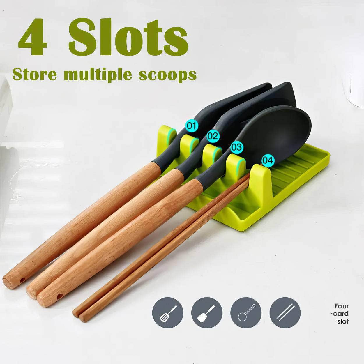 Kitchen Spoon Holders - Convenient Kitchen Accessories, Fork and Spatula Rack, Storage Organizer for Utensils, Kitchen Supplies