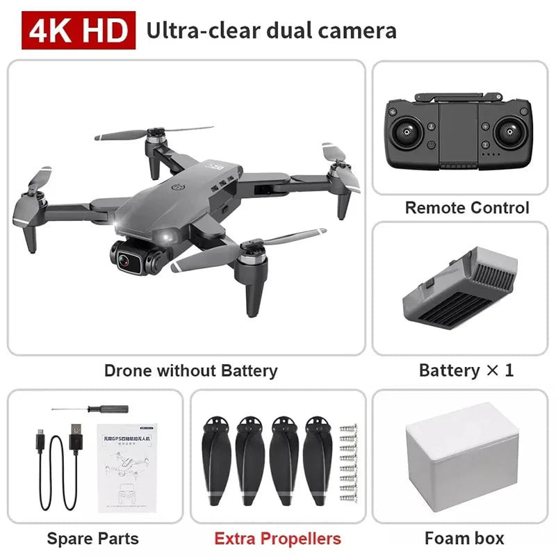 L900 Pro 4K Drone: 5G GPS HD Camera, Brushless, Foldable Quadcopter GPS 4K 1B Foam box 1 / CHINA