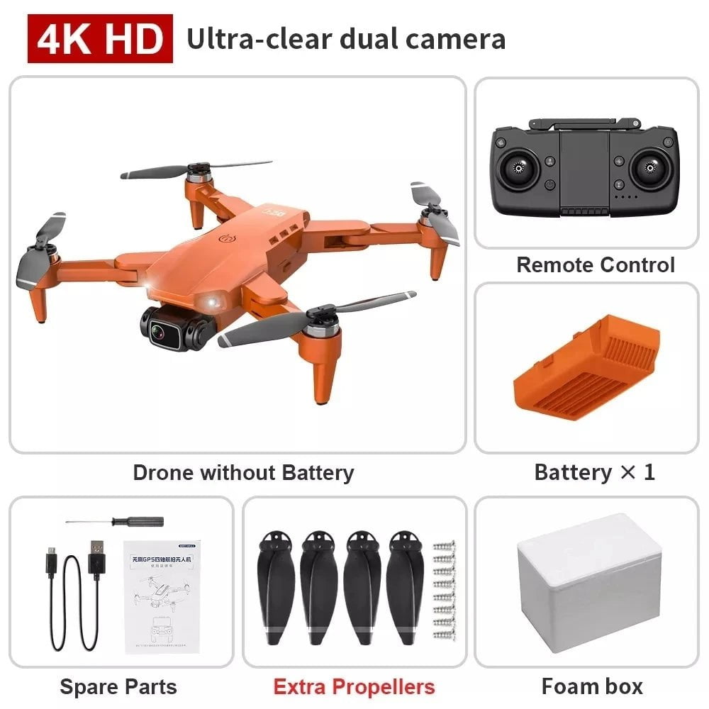 L900 Pro 4K Drone: 5G GPS HD Camera, Brushless, Foldable Quadcopter GPS 4K 1B Foam box / CHINA