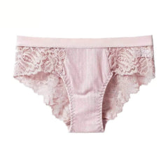 Lace Embroidered Low Mid Breathable Panties