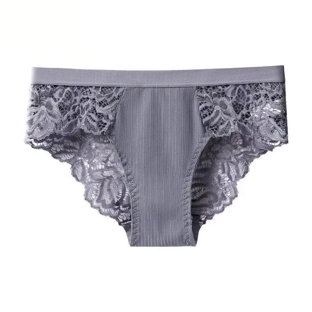 Lace Embroidered Low Mid Breathable Panties