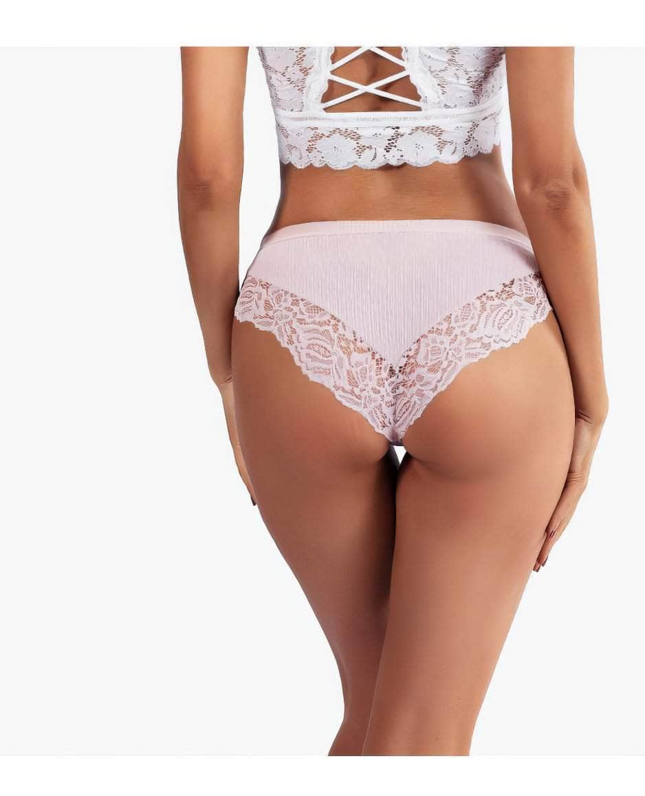 Lace Embroidered Low Mid Breathable Panties