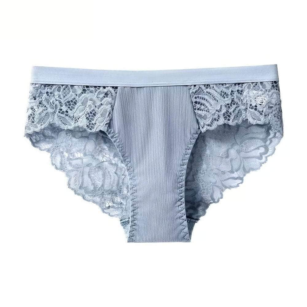 Lace Embroidered Low Mid Breathable Panties