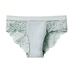 Lace Embroidered Low Mid Breathable Panties
