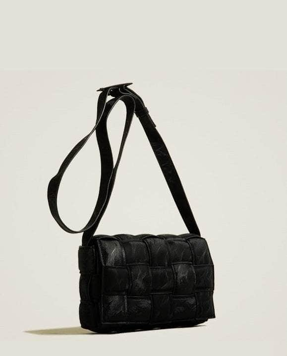 Ladies Crossbody Leather Purse Black