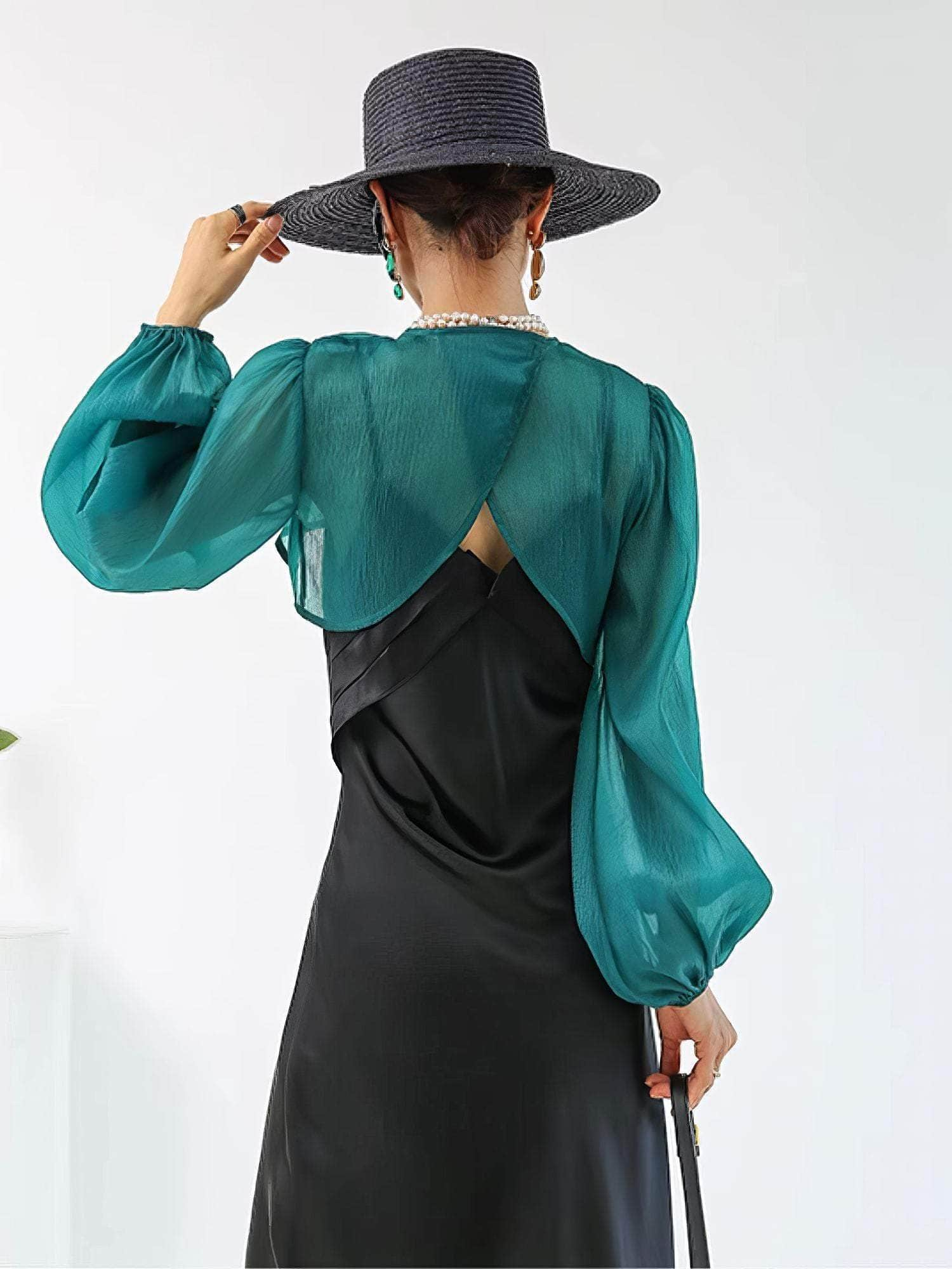 Lantern Sleeves Classy Sheer Bolero