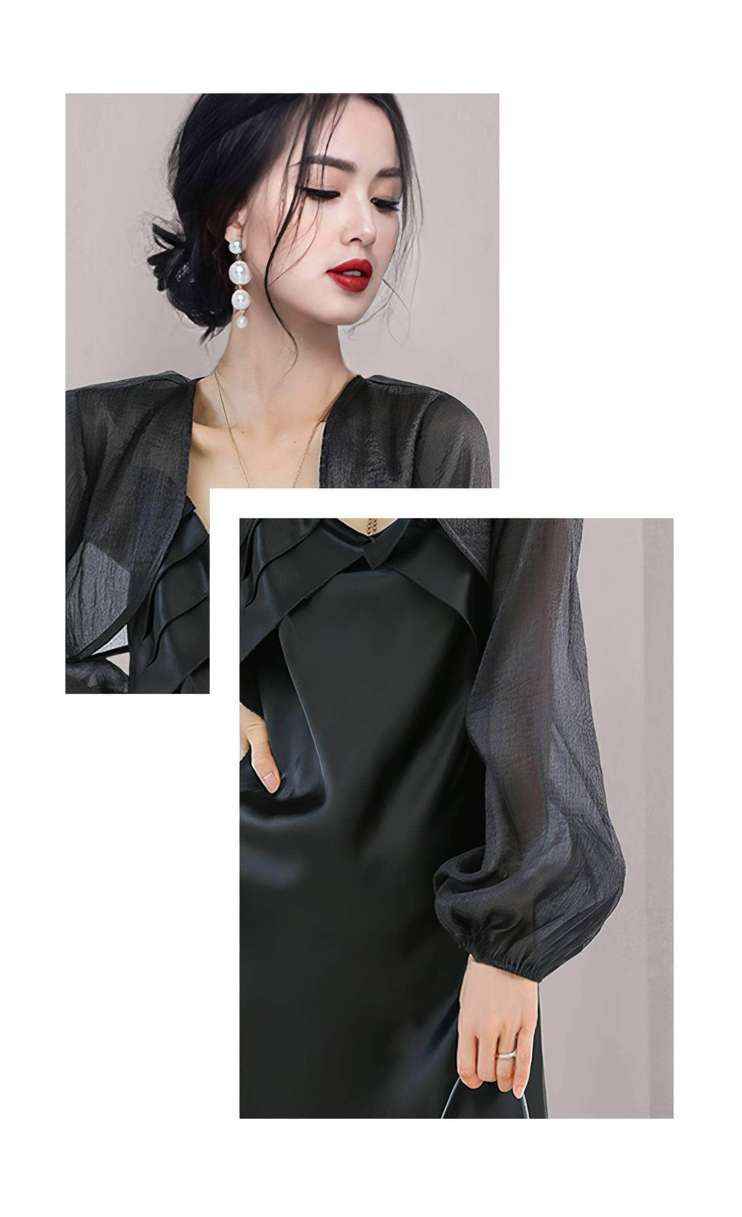 Lantern Sleeves Classy Sheer Bolero