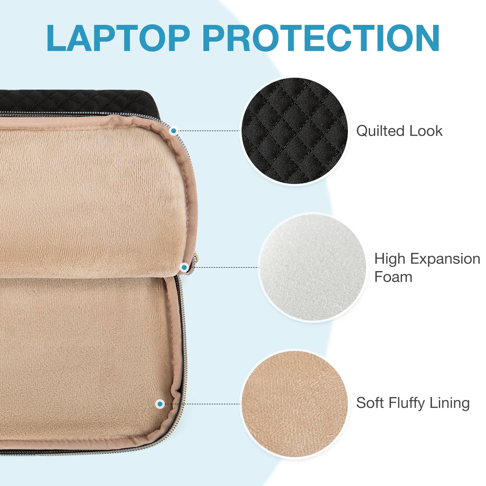 Laptop Bag for Women: Sleeve Case, Computer Handbag 13.3-15.6 inch, Briefcases for MacBook Air/Pro 13-14