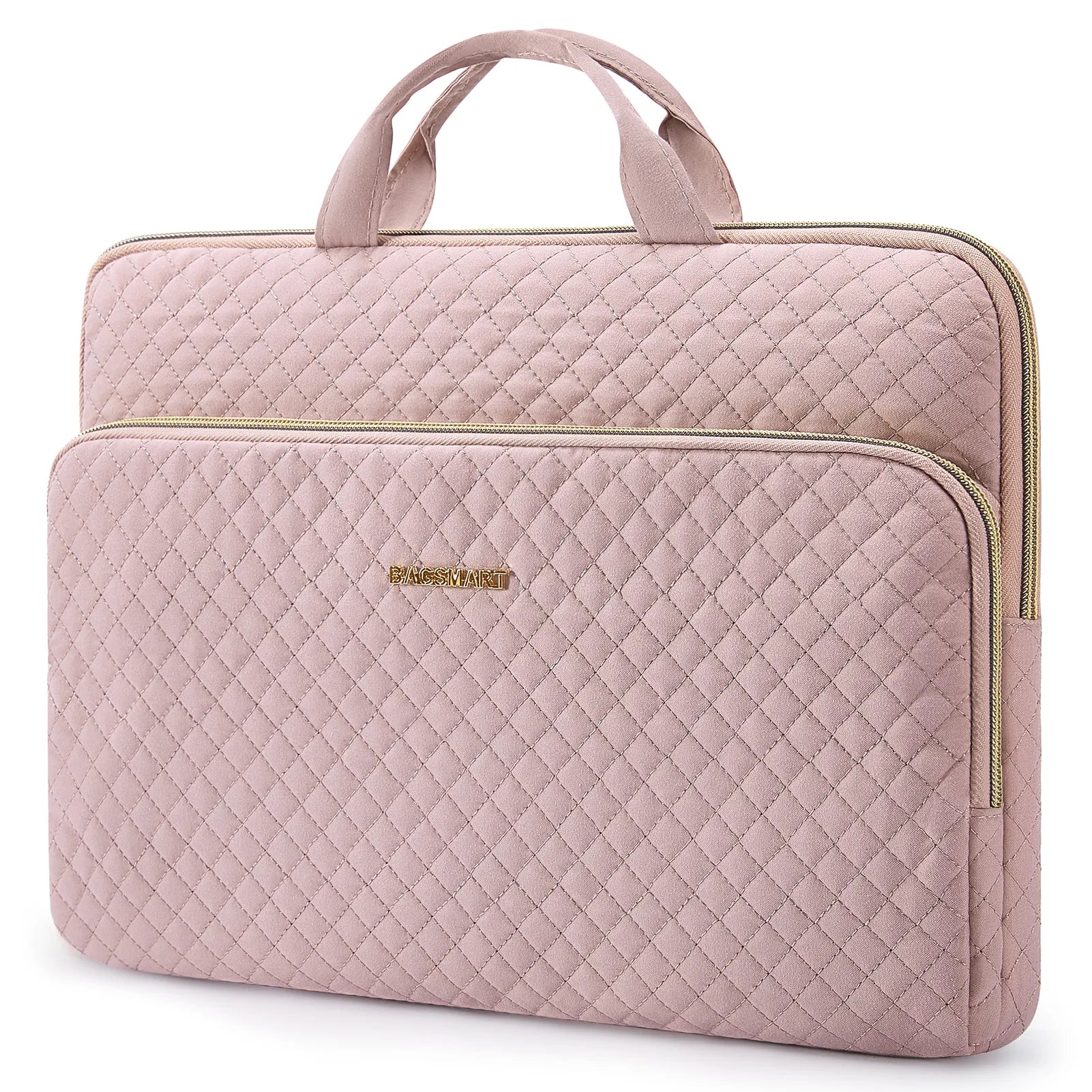 Laptop Bag for Women: Sleeve Case, Computer Handbag 13.3-15.6 inch, Briefcases for MacBook Air/Pro 13-14 Pink / for 15inch laptop / CHINA