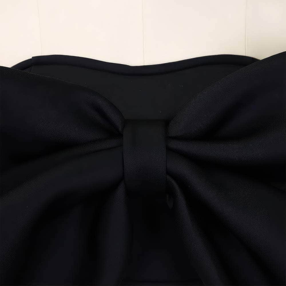 Large Bow Tube Draped Top