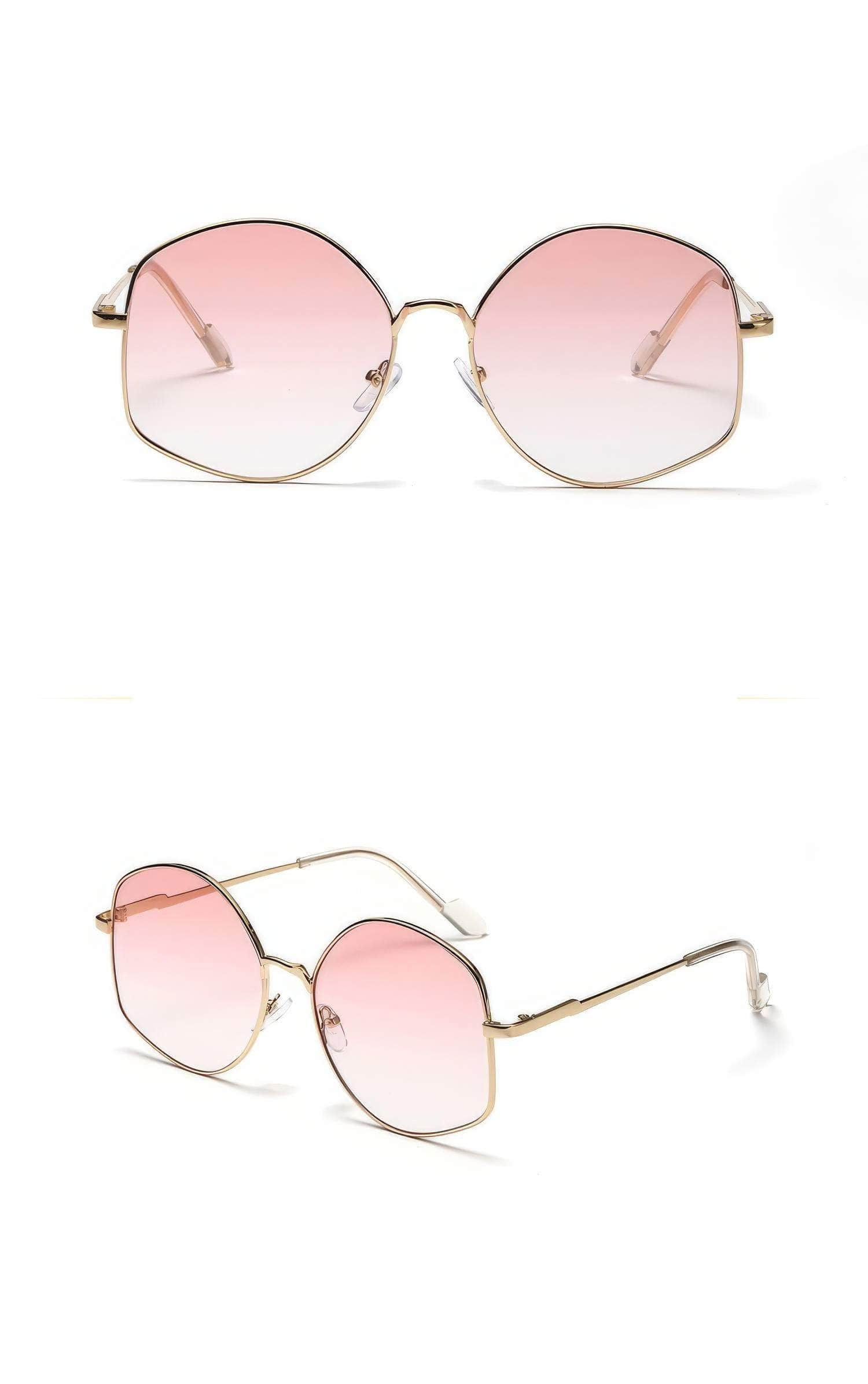 Large Irregular Shape Metal Sunglasses